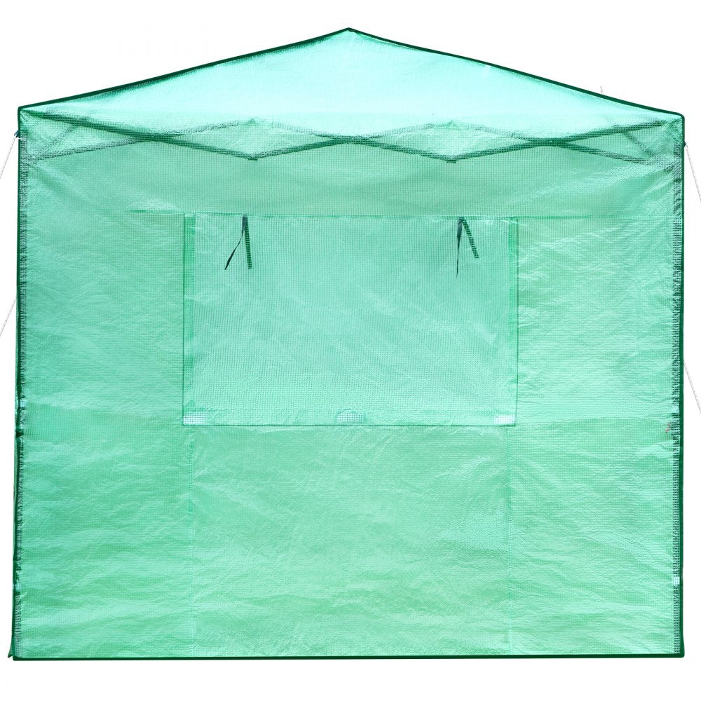 Vevor Walk-in Greenhouse Portable Pop-up Garden 8x6ft W/roll-up Doors & Windows