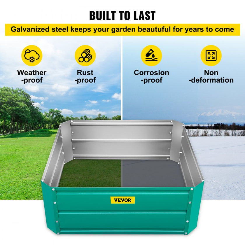 VEVOR Galvanized Raised Garden Bed, 32