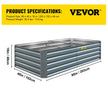 VEVOR Galvanized Raised Garden Bed, 48