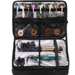 VEVOR Rolling Makeup Train Case Large Storage 3 Tiers, Convenient Carry With Handle, Wheels, Strap, Professional Makeup Storage Organizer Box Make Up Carrier Waterproof Oxford, Black