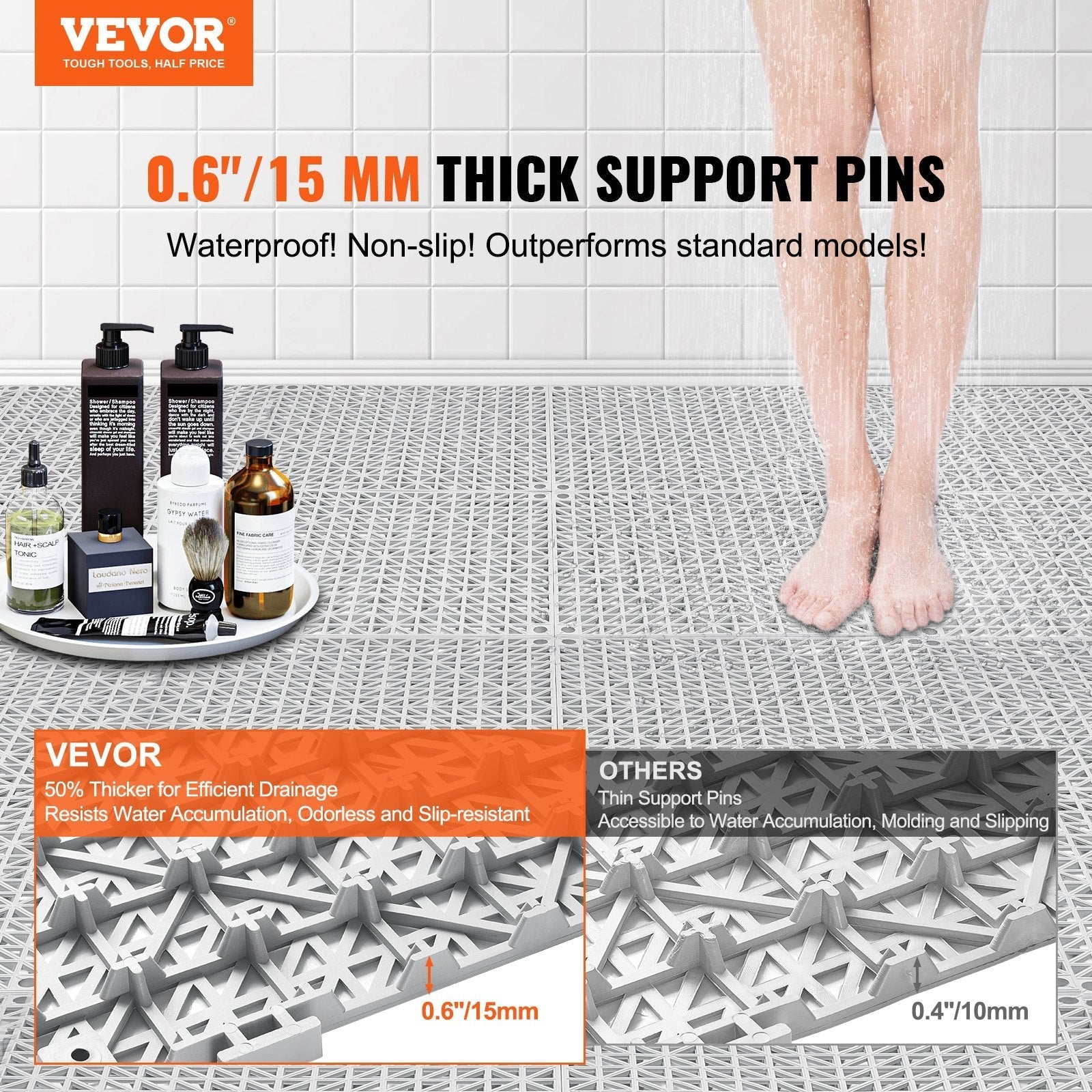 VEVOR Modular Interlocking Cushion, 55 Pack 12