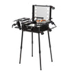 VEVOR Makeup Train Case with Lock, Lighted Mirror, 4 Storage Trays, Brush Holder, Travel Cosmetic Organizer Box w/ Swivel Wheels, Professional Artist Trolley Studio Free Standing Case