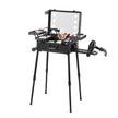 VEVOR Makeup Train Case with Lock, Lighted Mirror, 4 Storage Trays, Brush Holder, Travel Cosmetic Organizer Box w/ Swivel Wheels, Professional Artist Trolley Studio Free Standing Case