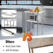 VEVOR Stainless Steel Prep Table, 24 x 18 x 36 Inch, 600lbs Load Capacity Heavy Duty Metal Worktable with Adjustable Undershelf & Feet, Commercial Workstation for Kitchen Restaurant Garage Backyard
