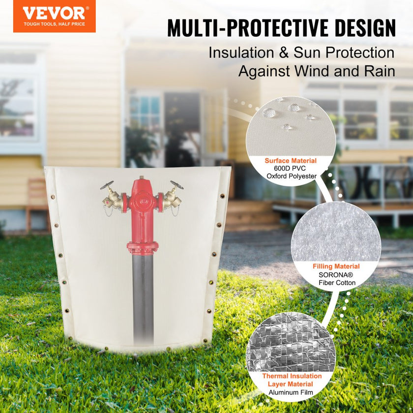 VEVOR Well Head Pump Cover 24x24 in Pipe Insulation Cover Sprinkler for Outside