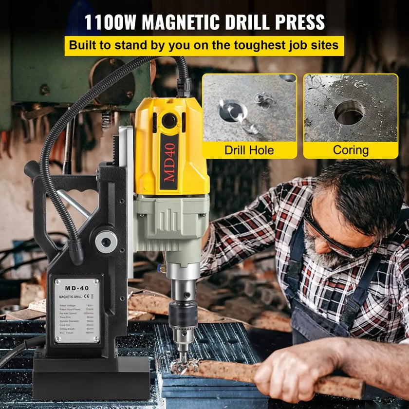 VEVOR Magnetic Drill, 1100W 1.57
