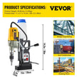 VEVOR Magnetic Drill, 1100W 1.57
