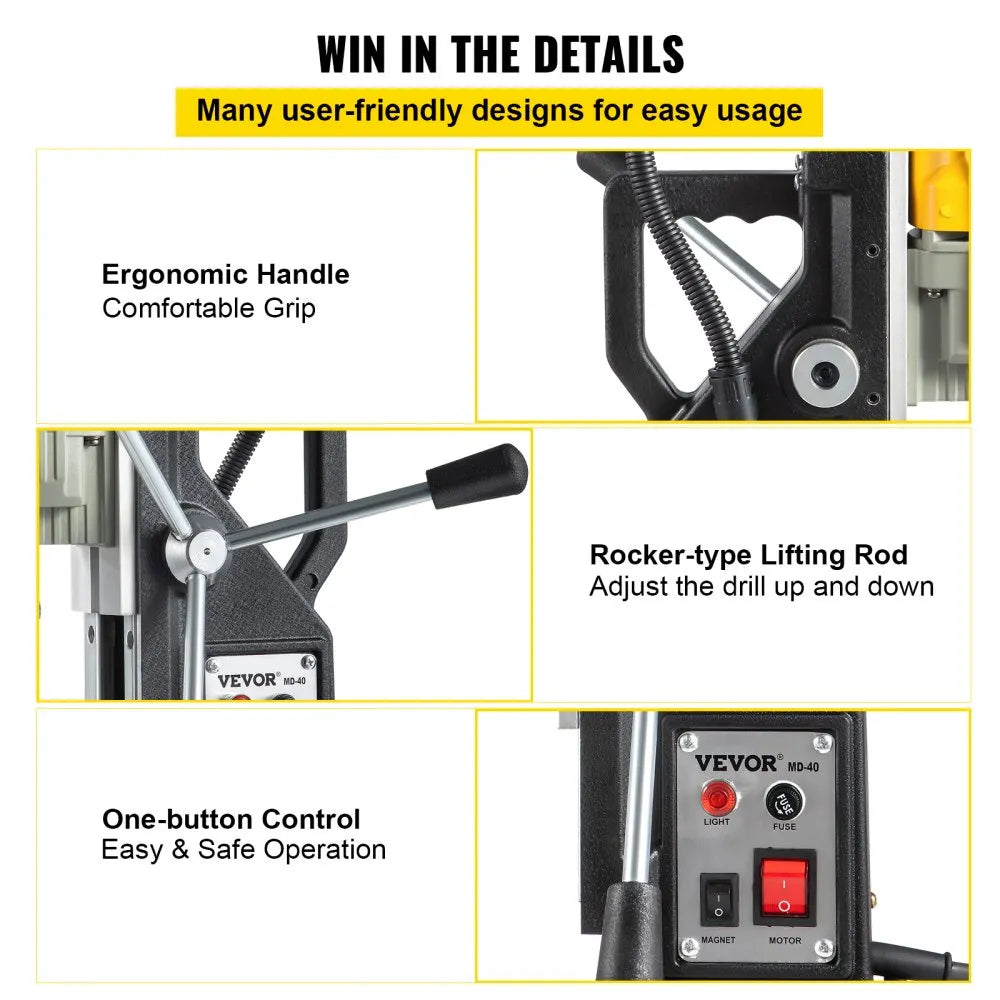 VEVOR Magnetic Drill, 1100W 1.57
