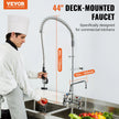 VEVOR Commercial Faucet with Pre-Rinse Sprayer, 44