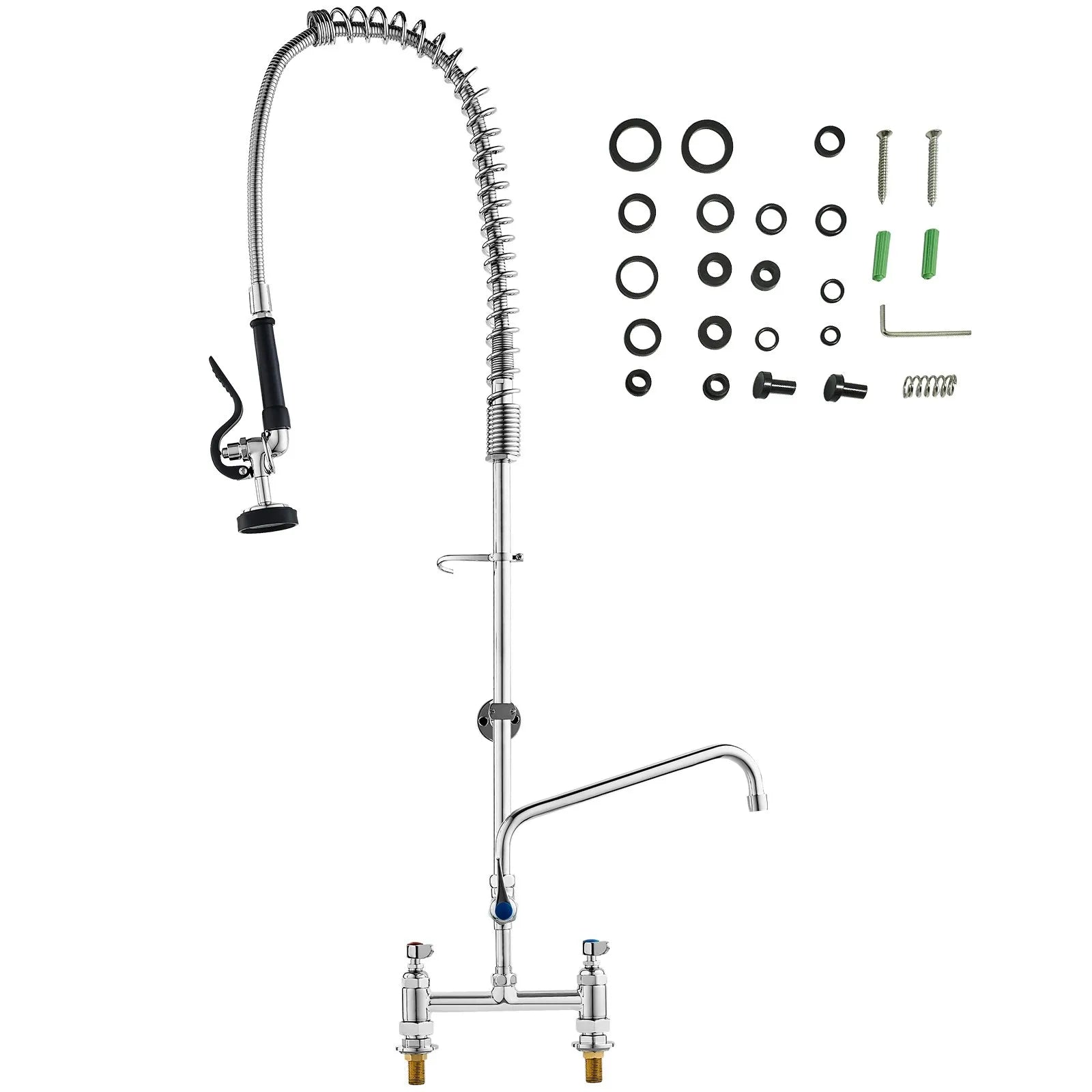 VEVOR Commercial Faucet with Pre-Rinse Sprayer, 44
