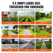 VEVOR Weed Barrier Landscape Fabric, 3*300FT Heavy Duty Garden Weed Fabric, Woven PP Weed Control Fabric, Driveway Fabric, Geotextile Fabric for Landscaping, Ground Cover, Weed Blocker Weed Mat, Black