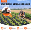 VEVOR Weed Barrier Landscape Fabric, 4 x 250 FT Geotextile Underlayment, PP Woven Garden Ground Cover, 5Oz Weed Control Fabric, Heavy Duty Weed Block Fabric w/Good Permeability, Gardening Mat, Black