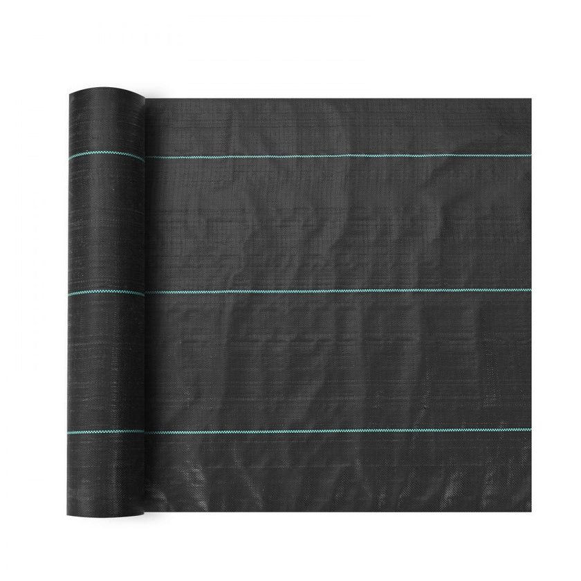 VEVOR Weed Barrier Landscape Fabric, 4 x 250 FT Geotextile Underlayment, PP Woven Garden Ground Cover, 5Oz Weed Control Fabric, Heavy Duty Weed Block Fabric w/Good Permeability, Gardening Mat, Black