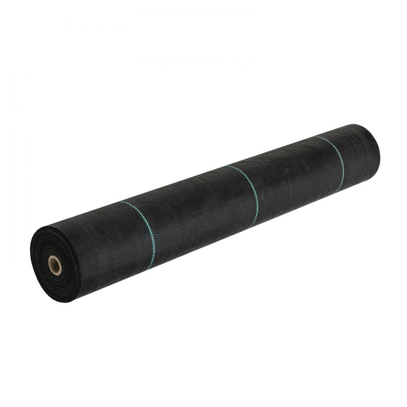 VEVOR Weed Barrier Landscape Fabric, 4 x 250 FT Geotextile Underlayment, PP Woven Garden Ground Cover, 5Oz Weed Control Fabric, Heavy Duty Weed Block Fabric w/Good Permeability, Gardening Mat, Black