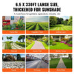 VEVOR Weed Barrier Landscape Fabric, 6.5*330FT Heavy Duty Garden Weed Fabric, Woven PP Weed Control Fabric, Driveway Fabric, Geotextile Fabric for Landscaping, Ground Cover, Weed Blocker Weed Mat