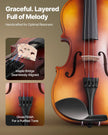 VEVOR Violin 4/4 Size Fiddle Set for Adult Beginners with Case Rosin Brown