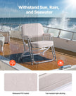 VEVOR Folding Deck Chair Boat Seat with Aluminum Alloy Frame Non-slip Foot Pads