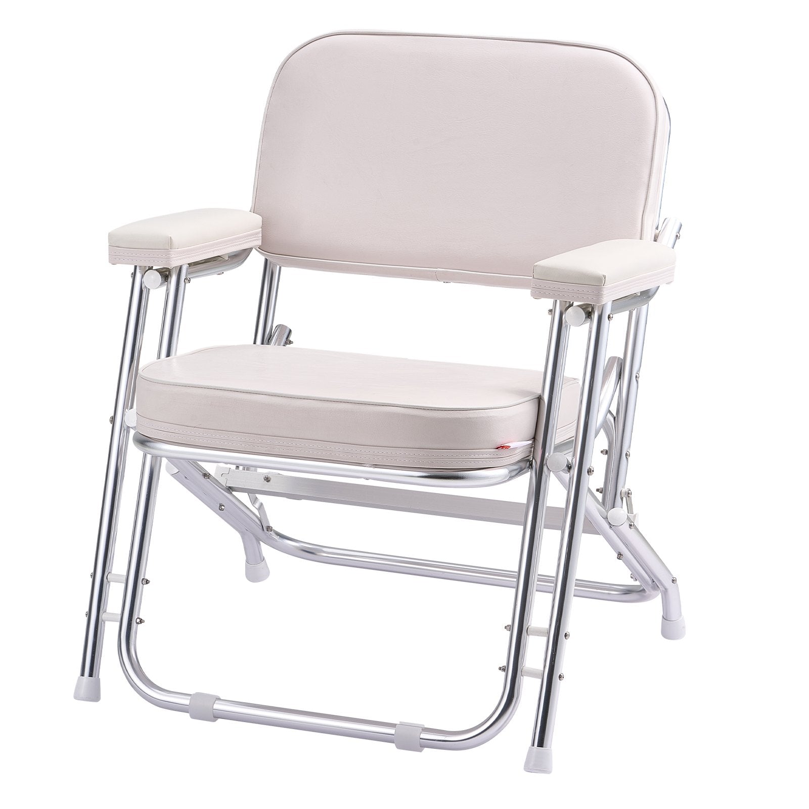 VEVOR Folding Deck Chair Boat Seat with Aluminum Alloy Frame Non-slip Foot Pads