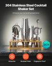 VEVOR Cocktail Shaker Set 13 Pcs Bartender Kit Stainless Steel Bar Tools Silver