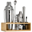 VEVOR Cocktail Shaker Set 10 Pcs Bartender Kit Stainless Steel Bar Tools Silver