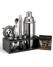 VEVOR Cocktail Shaker Set 13 Pcs Bar Tools Stainless Steel Bartender Kit Silver