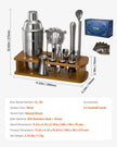 VEVOR Cocktail Shaker Set 18 Pcs Bartender Kit Stainless Steel Bar Tools Silver