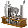 VEVOR Cocktail Shaker Set 18 Pcs Bartender Kit Stainless Steel Bar Tools Silver
