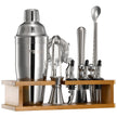 VEVOR Cocktail Shaker Set 18 Pcs Bartender Kit Stainless Steel Bar Tools Silver