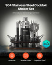 VEVOR Cocktail Shaker Set 23 Pcs Bartender Kit Stainless Steel Bar Tools Silver