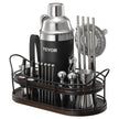 VEVOR Cocktail Shaker Set 23 Pcs Bartender Kit Stainless Steel Bar Tools Silver