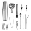 VEVOR Cocktail Shaker Set 14 Pcs Bartender Kit Stainless Steel Bar Tools Silver