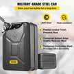 VEVOR Fuel Can, 5.3 Gallon / 20 L Portable Gas Can with Flexible Spout System, Rustproof ? Heat-resistant Steel Fuel Tank for Cars Trucks Equipment, Black