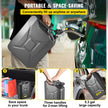 VEVOR Fuel Can, 5.3 Gallon / 20 L Portable Gas Can with Flexible Spout System, Rustproof ? Heat-resistant Steel Fuel Tank for Cars Trucks Equipment, Black