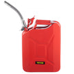 VEVOR Fuel Can, 5.3 Gallon / 20 L Portable Gas Can with Flexible Spout System, Rustproof ? Heat-resistant Steel Fuel Tank for Cars Trucks Equipment, Red