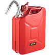 VEVOR Fuel Can, 5.3 Gallon / 20 L Portable Gas Can with Flexible Spout System, Rustproof ? Heat-resistant Steel Fuel Tank for Cars Trucks Equipment, Red