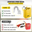 VEVOR Jerry Fuel Can, 5.3 Gallon / 20 L Portable Jerry Gas Can with Flexible Spout System, Rustproof ? Heat-resistant Steel Fuel Tank for Cars Trucks Equipment, Yellow