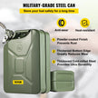 VEVOR Jerry Fuel Can, 5.3 Gallon / 20 L Portable Jerry Gas Can with Flexible Spout System, Rustproof ? Heat-resistant Steel Fuel Tank for Cars Trucks Equipment, 2PCS Green