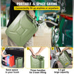 VEVOR Jerry Fuel Can, 5.3 Gallon / 20 L Portable Jerry Gas Can with Flexible Spout System, Rustproof ? Heat-resistant Steel Fuel Tank for Cars Trucks Equipment, 2PCS Green