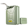 VEVOR Jerry Fuel Can, 5.3 Gallon / 20 L Portable Jerry Gas Can with Flexible Spout System, Rustproof ? Heat-resistant Steel Fuel Tank for Cars Trucks Equipment, 2PCS Green