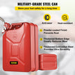 VEVOR Jerry Fuel Can, 5.3 Gallon / 20 L Portable Jerry Gas Can with Flexible Spout System, Rustproof ? Heat-resistant Steel Fuel Tank for Cars Trucks Equipment, 2PCS Red