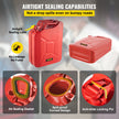 VEVOR Jerry Fuel Can, 5.3 Gallon / 20 L Portable Jerry Gas Can with Flexible Spout System, Rustproof ? Heat-resistant Steel Fuel Tank for Cars Trucks Equipment, 2PCS Red