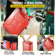 VEVOR Jerry Fuel Can, 5.3 Gallon / 20 L Portable Jerry Gas Can with Flexible Spout System, Rustproof ? Heat-resistant Steel Fuel Tank for Cars Trucks Equipment, 2PCS Red