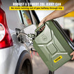 VEVOR Fuel Can, 5.3 Gallon / 20 L Portable Gas Can with Flexible Spout System, Rustproof ＆ Heat-resistant Steel Fuel Tank for Cars Trucks Equipment, Green