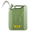 VEVOR Fuel Can, 5.3 Gallon / 20 L Portable Gas Can with Flexible Spout System, Rustproof ＆ Heat-resistant Steel Fuel Tank for Cars Trucks Equipment, Green