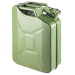 VEVOR Fuel Can, 5.3 Gallon / 20 L Portable Gas Can with Flexible Spout System, Rustproof ＆ Heat-resistant Steel Fuel Tank for Cars Trucks Equipment, Green