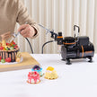 VEVOR Airbrush Kit, Dual Fan Air Compressor Professional Airbrushing System Kit with 3 Airbrushes, Holder, Color Mixing Wheel, Cleaning Brush Set, Air Brush Set for Art Nail Cookie Tattoo Makeup Cake