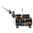 VEVOR Airbrush Kit, Dual Fan Air Compressor Professional Airbrushing System Kit with 3 Airbrushes, Holder, Color Mixing Wheel, Cleaning Brush Set, Air Brush Set for Art Nail Cookie Tattoo Makeup Cake