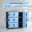 VEVOR Metal Locker for Employees, 9 Doors Storage Cabinet with Card Slot, Employee Lockers with Keys, 66lbs Loading Capacity office Storage Lockers for Office, Home, School, Gym, Black