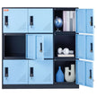 VEVOR Metal Locker for Employees, 9 Doors Storage Cabinet with Card Slot, Employee Lockers with Keys, 66lbs Loading Capacity office Storage Lockers for Office, Home, School, Gym, Black