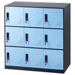 VEVOR Metal Locker for Employees, 9 Doors Storage Cabinet with Card Slot, Employee Lockers with Keys, 66lbs Loading Capacity office Storage Lockers for Office, Home, School, Gym, Black